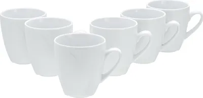 Produktbild von CreaTable, 13165, Celebration Weiss, Kaffeebecher 6-tlg, Porzellan