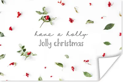 Produktbild von MuchoWow® Poster Winter - Zitat - Weihnachten - Mistelzweig 30x20 cm - Plakate - Print