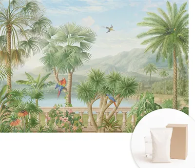 Produktbild von Fototapete - Wandbilder für Wohnzimmer - 312x219 cm - Dekorative Wandfolie - Modernes Design für Wanddekoration - Tapeten für Innenräume - Exotische Landschaft
