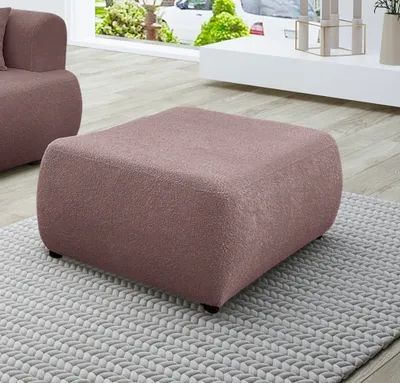Produktbild von Polsterhocker Designerhocker Hocker ANIKE in Stoff Now or Never Altrosa