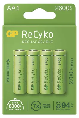 GP Nabíjecí baterie ReCyko 2700 AA (HR6), 4 ks, B21274