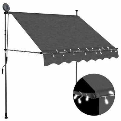 Image de Vidaxl store mit LED -100 -cm -Anthrazit -Coloured manuell erweiterbar