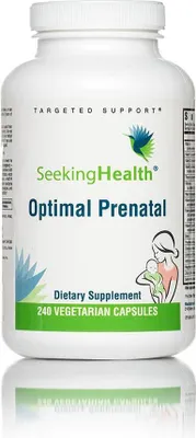 Produktbild von SEEKING HEALTH Optimal Prenatal (Unterstützung für schwangere Frauen)* - 240 vegetarische Kapseln. Nahrungsergänzungsmittel