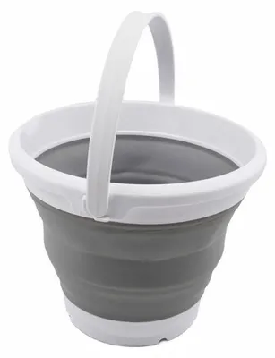 Immagine prodotto di Ibenzoa® Secchio pieghevole da 5,5 L – salvaspazio, senza BPA, in TPE/PP, diametro 25,5 cm × altezza 20 cm (piegato 5 cm) – ideale per l'uso all'aperto e in casa
