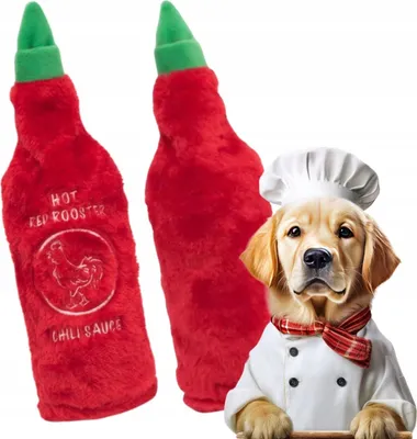 Obrázok produktu pre ČERVENÝ ROOSTER BOTTLE praskajúca pískacia hračka pre psov veľká od ZIPPYPAWS