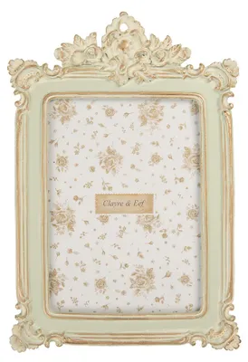 Image de Clayre & Eef Cadre photo 13x18 cm vert plastique