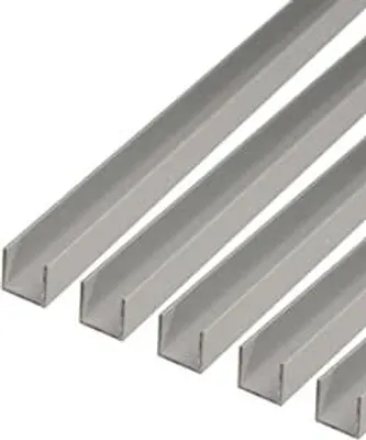 Produktbild von Alberts U-Profil | Aluminium, silberfarbig eloxiert | 1000 x 22 x 10 mm | 5er Set