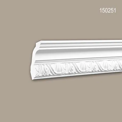 Produktbild von PROFHOME 150251 Eckleiste aus Polyurethan Deckenleiste Stuckleiste 2 m