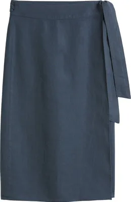 Produktbild von Skirt, wrap style, midi length 886 muted blue Größe 34/34