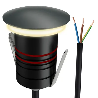 Produktbild von SSC-LUXon JAVO Mini Bodenstrahler indirektes & blendfreies  Licht befahrbar - Wegbeleuchtung Bodenstrahler 230V anthrazit IP67