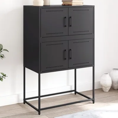 Zdjęcie produktu dla vidaXL Kredens czarny 68,5x38,5x107 cm stalowy