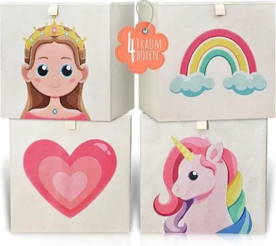 Produktbild von Praktische Kinderspielzeugkiste, 4er Set, für Kinderzimmer