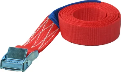 Produktbild von 6m Befestigungsriemen Spanngurt Zurrgurt Klemmschloss Rot / 25mm