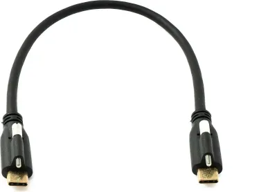 Obrázok produktu pre SYSTEM-S USB 3.1 Gen 2 kábel 30 cm samec typu C na samec na panel 10 Gbit/s 100W