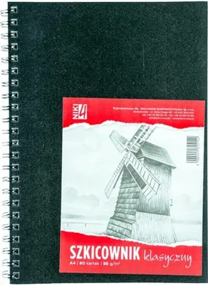 Imagen del producto de CUADERNO DE BOCETOS A4, 80 hojas, encuadernación en espiral en el lado largo, modelo 5142 A'5