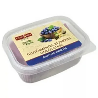 Produktbild von Vegane glutenfreie Kekse mit Heidelbeeren und Vanille hausgemacht 180g / ohne Zuckerzusatz