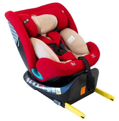 Image de Siège auto BUF BOOF® Saphir DELUXE i-Size pivotant 360°, ISOFIX, R129, 40–150 cm (0–36 kg), position inclinée jusqu’à 165° Red