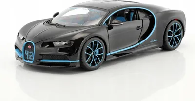 Image de Bburago 18-11040BK - Maquette de voiture - Bugatti Chiron 42 secondes record du monde (noir, échelle 1:18)