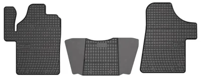 Image de Tapis avant en caoutchouc + tunnel pour Mercedes Viano W639 2003-2014 – 3 pièces, noirs, sur mesure