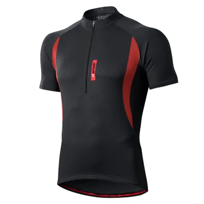 Produktbild von Herren Atmungsaktiv Radfahren Radtrikot Fahrradtrikot MTB Trikot Kurzarm Jersey,Schwarz,XXXL