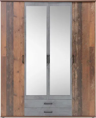 Produktbild von Pol Power Chicago Kleiderschrank Holzwerkstoff Melamin 4 Türen 159x197x54 cm