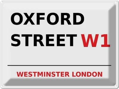 Produktbild von vianmo Blechschild 30x40 cm London Westminster Oxford Street W1