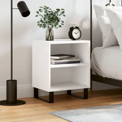 Image de vidaXL Table de nuit blanc 40x30x50 cm bois composite