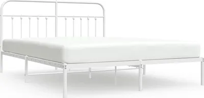 Obrázek produktu pro vidaXL Postel s čelem kovová bílá 180x200 cm