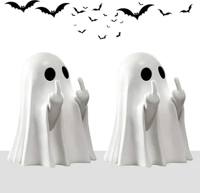 Productafbeelding van Griezelig Halloween decoratief figuur, ideaal voor binnen en buiten, schattig horrorornament (2 stuks)