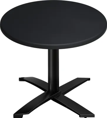 Produktbild von WTG | Bistro Außen Tisch | Ø:H 70 x 75,5 cm | Schwarz  / Schwarz | Rund | Zusatzgewicht | Bistro Tisch Gastro Tisch