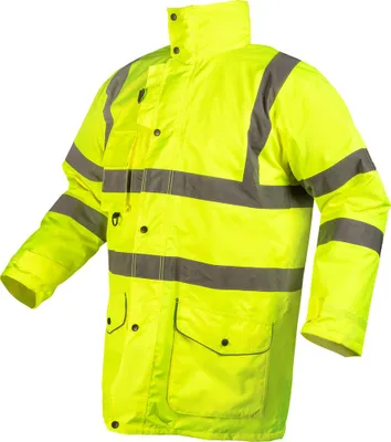 Produktbild von NEO TOOLS Arbeitsjacke 5 in 1 - Multifunktionale Warnschutzjacke, warm, aus robustem Oxford 300D Polyester mit PolyurethanBeschichtung