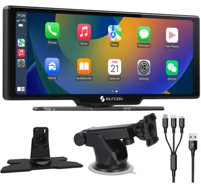 Produktbild von Siltcon® CarPlay Display 10,26 Zoll – Wireless Apple CarPlay & Android Auto – Navi Auto – HD Touchscreen – AUX/FM/BT – Universal