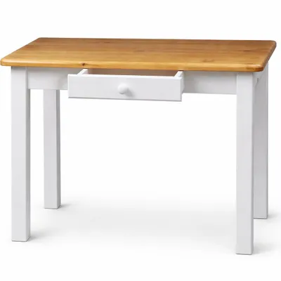 Produktbild von Magnetic Mobel Esstisch mit Schublade Küchentisch Tisch Restaurant Massiv Holz Kiefer (50x100, Erle)