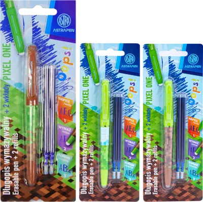 Produktbild von Oops Pixel Ein löschbarer Stift + 2 Minen Blister Astrapen Astra