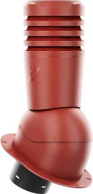 Produktbild von KRONO-PLAST Entlüfterkamin Ecoline für Blechdachziegel mit flachem Boden und Butyl-Dichtung (Rot)