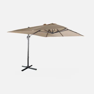 Produktbild von sweeek - Rechteckiger Sonnenschirm 3x4 m - Beige