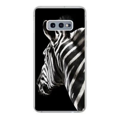Produktbild von MuchoWow® Handyhülle Schutzhülle Hülle für Samsung Galaxy S10e Zebra - Tier - Schwarz - Porträt Silikon Softcase Handy Hülle - Handy