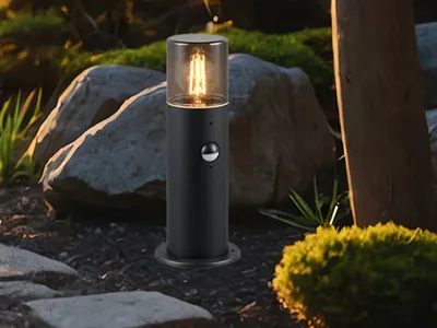 Produktbild von LED Außen Wegeleuchte mit Bewegungsmelder Sockelleuchte Gartenleuchten mit Strom