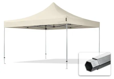 Produktbild von TOOLPORT 4x4m Aluminium Faltpavillon, ohne Seitenteile, creme