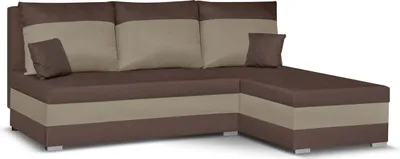 Produktbild von Ecksofa mit Schlaffunktion GUSTAV - Dunkelbraun/Hellbraun