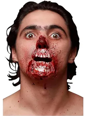 Productafbeelding van Mom Latex Zombie-litteken-ornament, rood, voor kinderen, one size