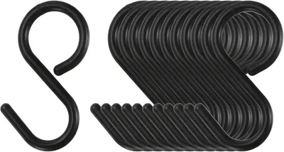 Obrázok produktu pre Plastové S Háčiky 12 Kusov, Ľahké, 40 mm Otvor, pre Kuchynské Doplnky, Záhradu, Oblečenie