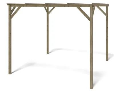 Immagine prodotto di Tettoia posto auto coperto in legno 3x3 m - 9 m2