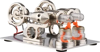 Obrázok produktu pre Stirlingov motor sada dvojmotorový generátor teplovzdušný motor model fyzikálny model generátora so zotrvačníkom dizajn vedecký experiment DIY vzdelávacia hračka pre učiteľov dospelých deti škola kancelárske vybavenie