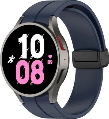 Produktbild von Bizon Strap Uhr Silikon Samsung Galaxy Watch FE/7/6/6 Classic/5/5 Pro/4/4 Classic marineblau