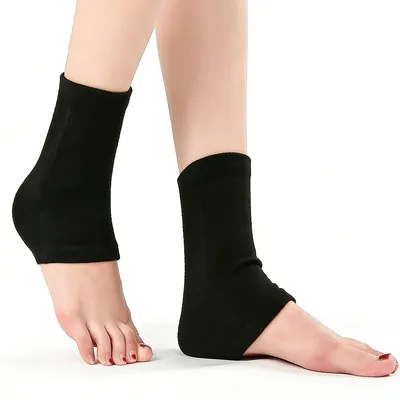 Produktbild von 2 Knöchelbandagen mit Polster für Herren und Damen, Schutz beim Eiskunstlauf, schwarz, Größe M