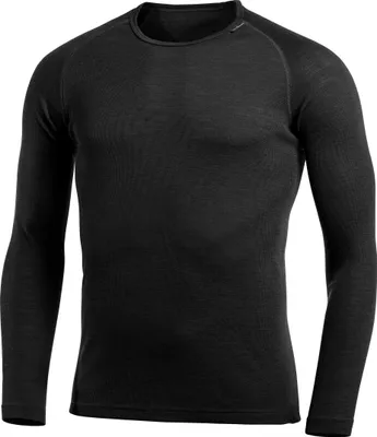 Produktbild von Woolpower Crewneck LITE Rundhalshemd / Merino Shirt Langarm Black Größe S