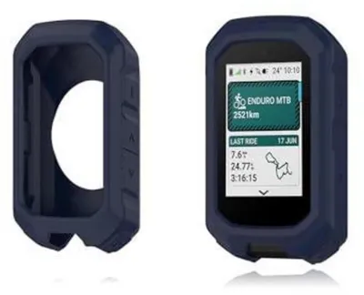 Produktbild von Schutzhülle für Garmin Edge MTB Fahrradcomputer Blau Silikon Stoßfest Staubdicht Wasserdicht
