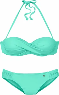 Produktbild von s.Oliver Bügel-Bandeau-Bikini türkis Größe 38 Cup D