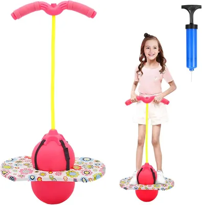 Produktbild von Pogobal mit Griffen – Pogo-Stange für Kinder – Hüpfball mit Luftpumpe – Pogobal zur Förderung des Gleichgewichts